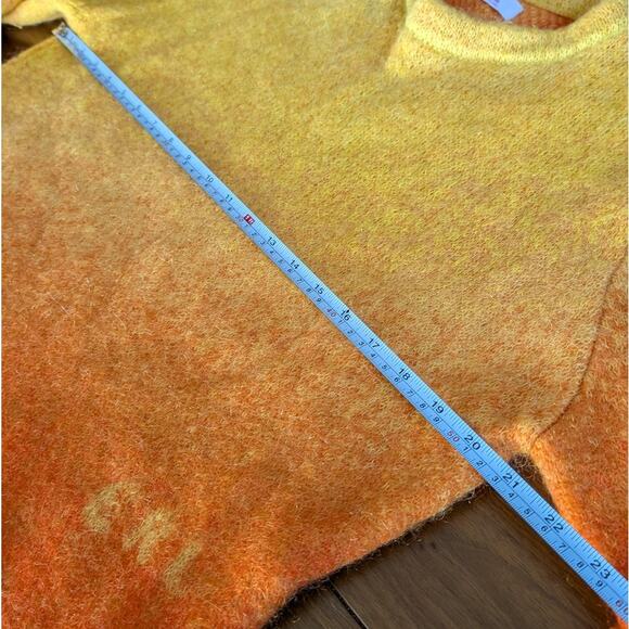 ERL Orange Gradient Mohair-blend Crewneck Unisex Sweater, size S - Picture 6 of 7